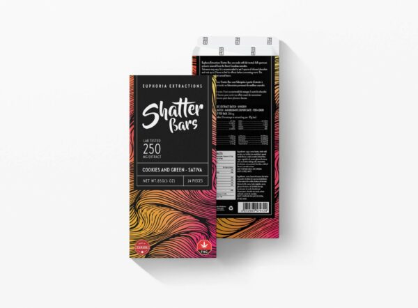 Euphoria Extractions – 500mg Shatter Bar – Milk Chocolate (Sativa) | Cannalyft Canada