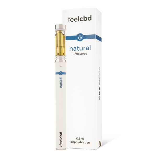 FeelCBD – Natural – Disposable CBD Vape Pen 0.5ml | Cannalyft Canada