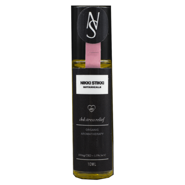 Nikki Stikki Botanicals – Organic Aromatherapy – CBD Stress Relief Roller 100mg CBD | Cannalyft Canada