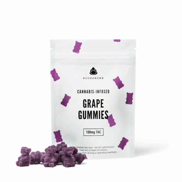 Buudabomb – Grape Gummies 100mg THC | Cannalyft Canada