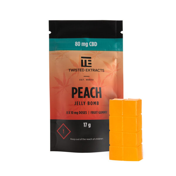 Twisted Extracts – Peach Jelly Bombs – CBD | Cannalyft Canada