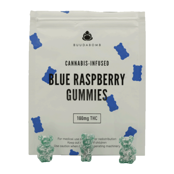 Buudabomb – Blue Raspberry Gummies – 100mg | Cannalyft Canada