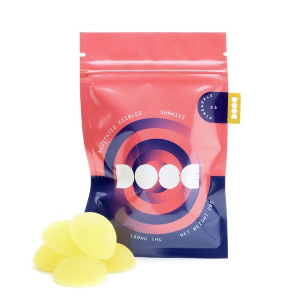 Dose Edibles Gummies – Pineapple | Cannalyft Canada