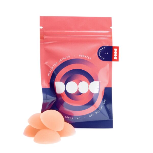 Dose Edibles Gummies – Raspberry | Cannalyft Canada