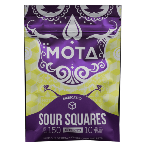 MOTA Edibles – Sour Squares – 150mg THC | Cannalyft Canada