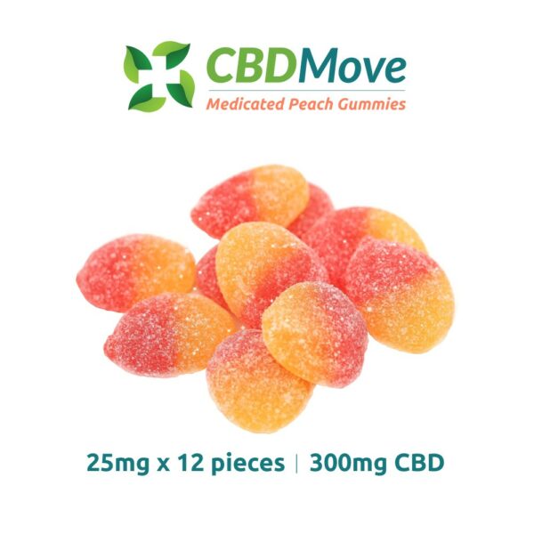 CBD Move – CBD Gummies – Vegan Peaches – 100mg | Cannalyft Canada