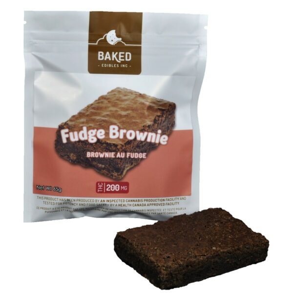 Baked Edibles – Fudge Brownie 200mg THC | Cannalyft Canada