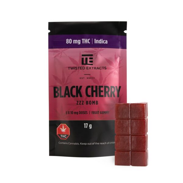 Twisted Extracts – Black Cherry – Zzz Bombs – 80mg THC | Cannalyft Canada