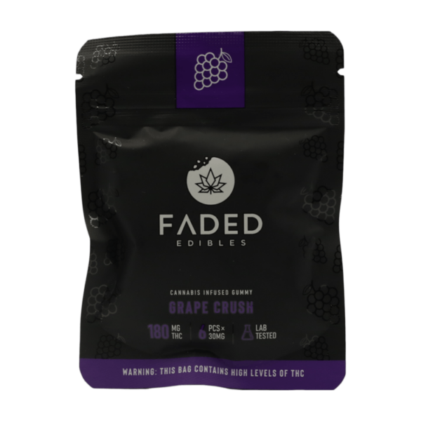 Faded Edibles – Grape Crush – 180mg | Cannalyft Canada