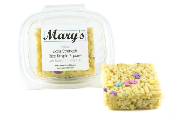 Mary’s Medibles – Extra Strength Rice Krispie Square – 55mg THC (Indica) | Cannalyft Canada