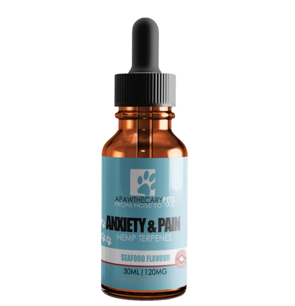 Apawthecary Pets – Anxiety & Pain Tincture – Seafood Medley Flavour 120mg | Cannalyft Canada