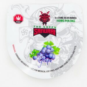 The Green Samurai – Grape Gummies – 150mg | Cannalyft Canada