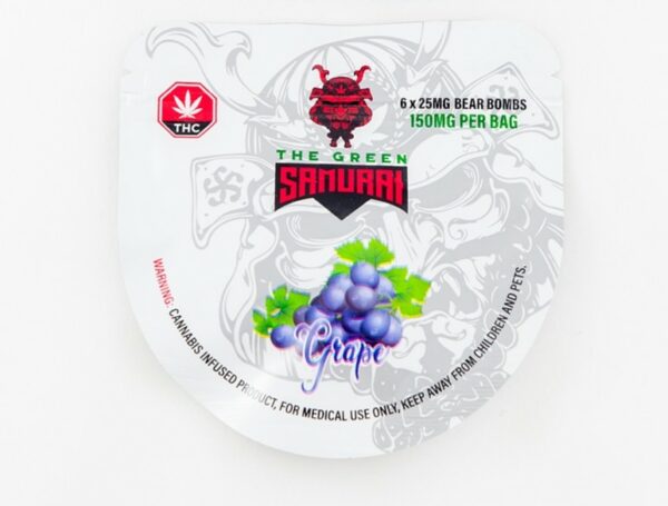 The Green Samurai – Grape Gummies – 150mg | Cannalyft Canada