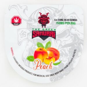 The Green Samurai – Peach Gummies – 150mg | Cannalyft Canada