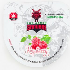 The Green Samurai – Raspberry Gummies – 150mg | Cannalyft Canada