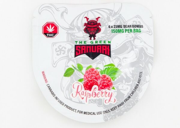 The Green Samurai – Raspberry Gummies – 150mg | Cannalyft Canada