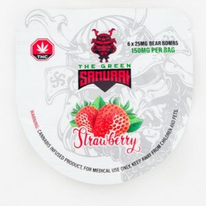 The Green Samurai – Strawberry Gummies – 150mg | Cannalyft Canada