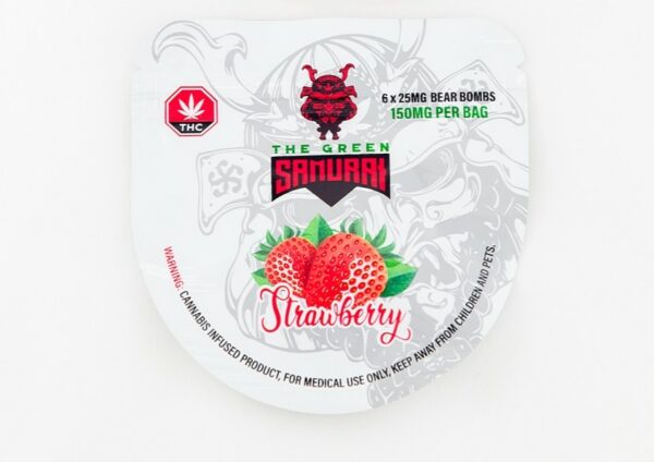 The Green Samurai – Strawberry Gummies – 150mg | Cannalyft Canada