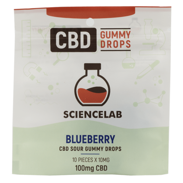 Sciencelab – CBD Sour Gummy Drops – Blueberry 100mg CBD | Cannalyft Canada