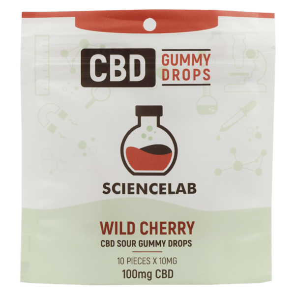 Sciencelab – CBD Sour Gummy Drops – Wild Cherry 100mg CBD | Cannalyft Canada