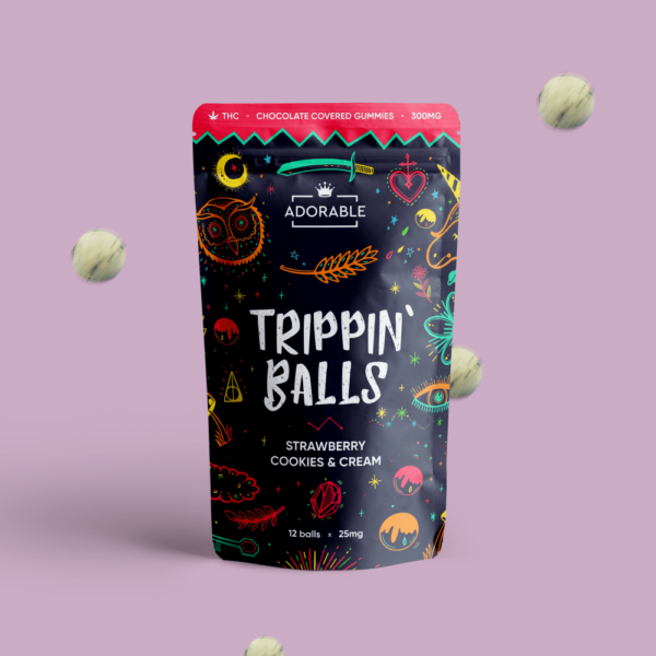 Adorable – Trippin’ Balls – Strawberry Cookies & Cream – 300mg | Cannalyft Canada