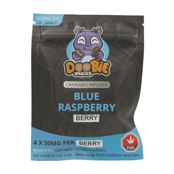 Doobie Snacks – Blue Raspberry – 200mg THC | Cannalyft Canada