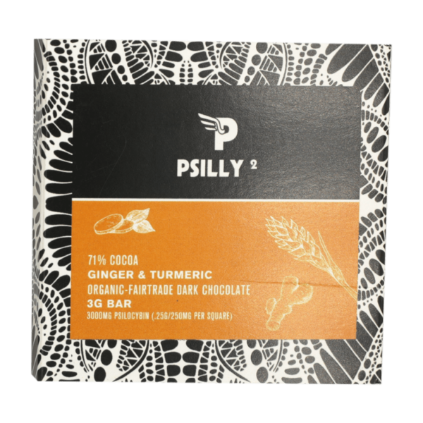 Psilly – Dark Chocolate Bar – Ginger & Turmeric | Cannalyft Canada