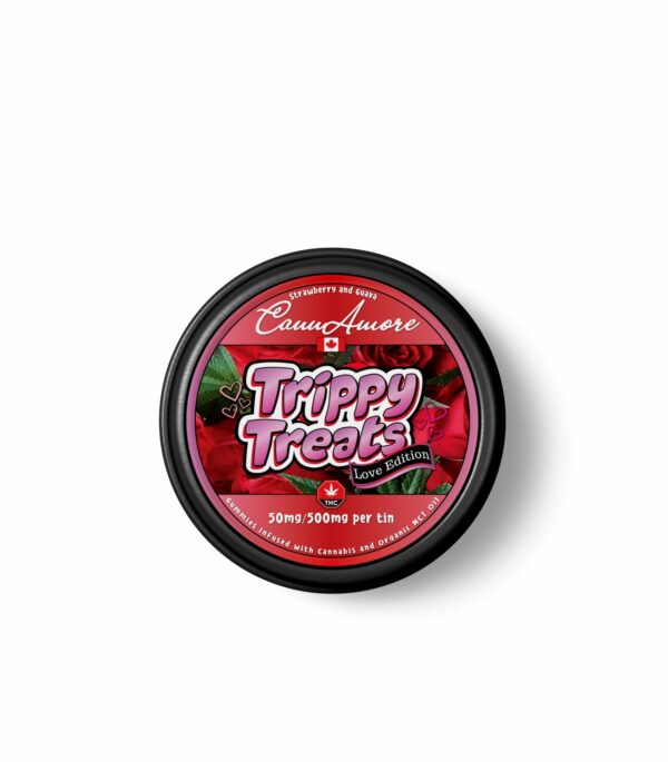 Trippy Treats – Strawberry Guava – CannAmore Love Edition – 500mg THC | Cannalyft Canada