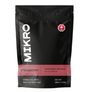 Mikro – THC Gummies – 100mg THC – Cranberry | Cannalyft Canada