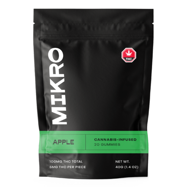 Mikro – THC Gummies – 100mg THC – Apple | Cannalyft Canada