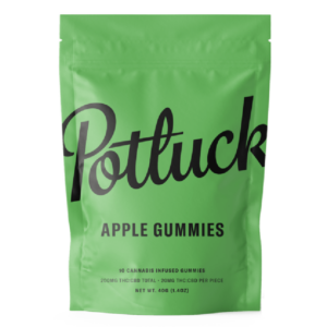 Potluck Extracts – Apple Gummies (1:1) – 100mg THC / 100mg CBD | Cannalyft Canada