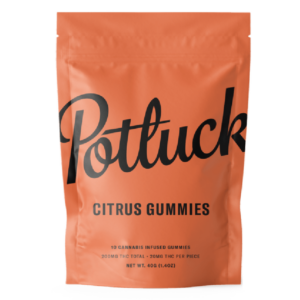 Potluck Extracts – Citrus Gummies – 200mg THC | Cannalyft Canada