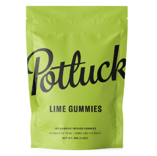 Potluck Extracts – Lime Gummies (CBD) – 200mg | Cannalyft Canada