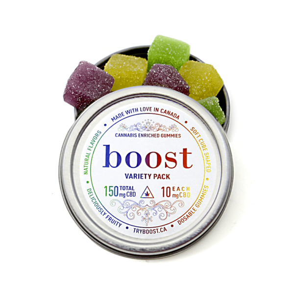 Boost – CBD Variety Pack Gummies – 150mg | Cannalyft Canada