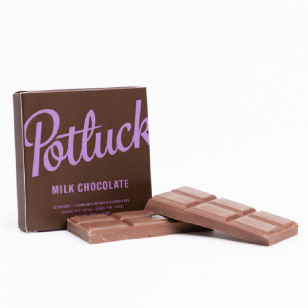 Potluck – Infused Chocolate – Milk Chocolate – 300mg THC | Cannalyft Canada