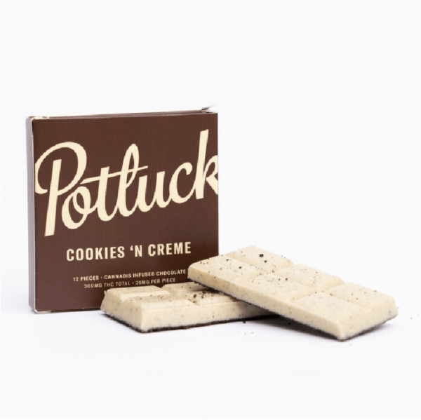 Potluck – Infused Chocolate – Cookies & Cream – 300mg THC | Cannalyft Canada