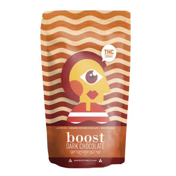 Boost – THC Dark Chocolate Bars – 200mg | Cannalyft Canada