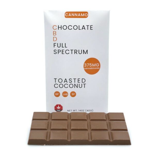 Cannamo – Full Spectrum CBD Chocolate – 375mg – Toasted Coconut | Cannalyft Canada