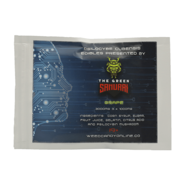 The Green Samurai – Shroom Gummies – Grape – 3g | Cannalyft Canada